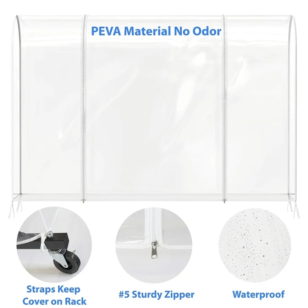Simple Houseware Clear Garment Rack Cover